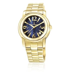 Relógio De Pulso Jean Vernier Analógico Dourado Jv01007
