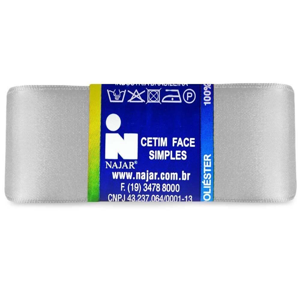 Fita de Cetim 38mmx10m Prata Cor 24 - Najar