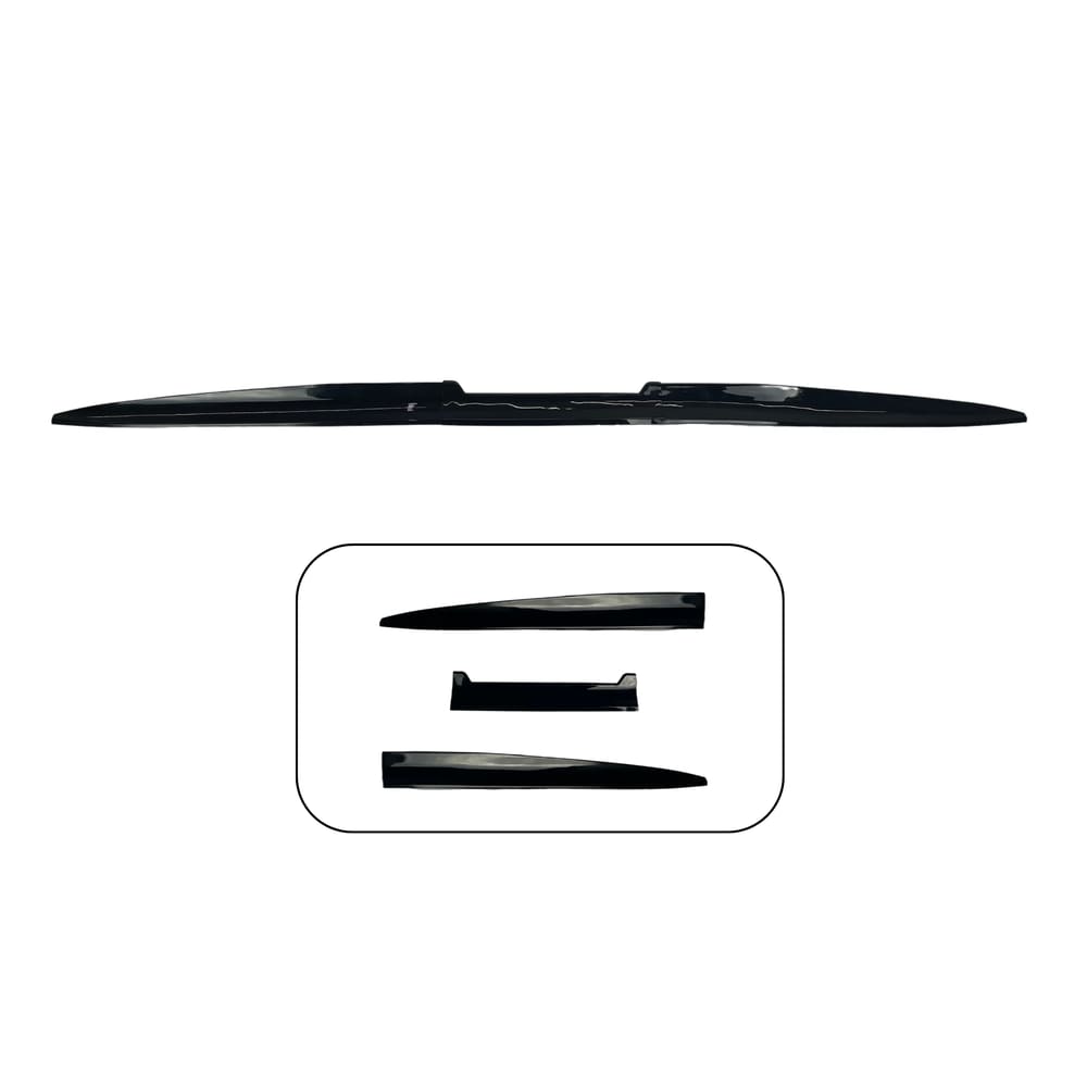Aerofólio traseiro universal Black Piano Ajustável Plástico
