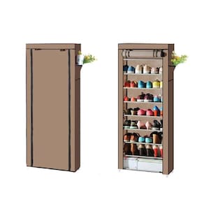 Armario Organizador De Sapatos Sapateira Grande 30 Pares Rack 10 Prateleiras Estante Closet Quarto