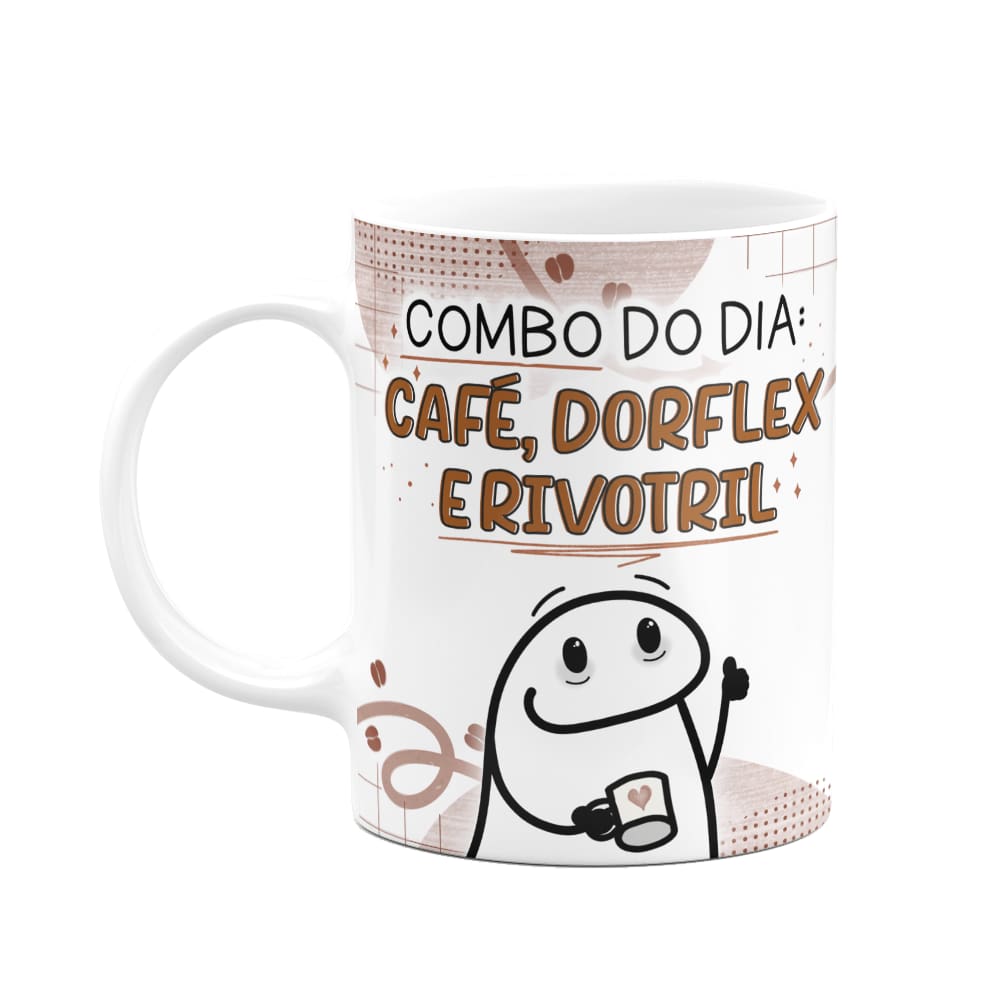 Caneca Florkito- Café - Combo do dia - 325ml