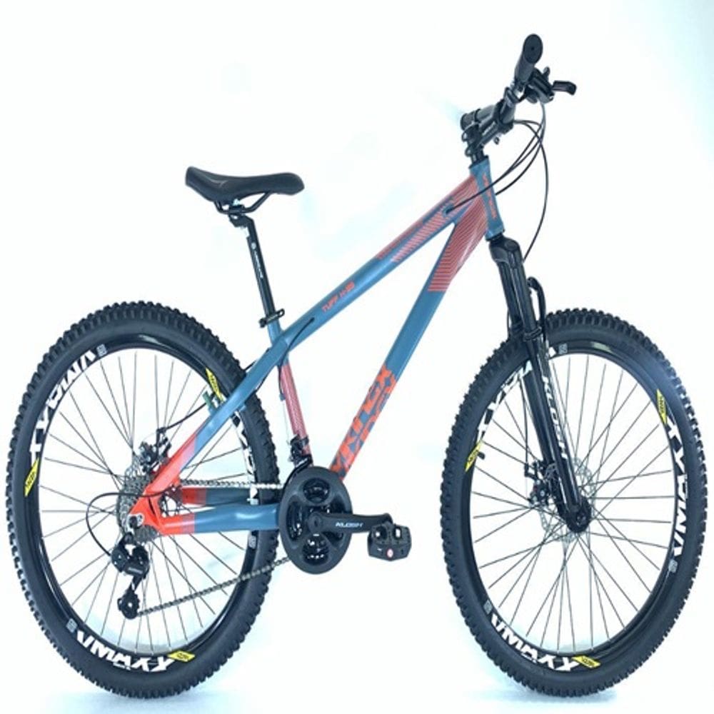 Bicicleta VikingX Aro 26 X-35 Vmaxx Câmbios Shimanos 21V Azul Petróleo