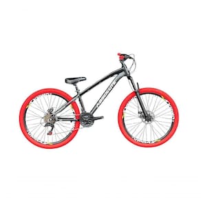 Bicicleta Aro 26 Absolute Brutus Pro 3 Preto Cambios Shimano Pneu Vermelho