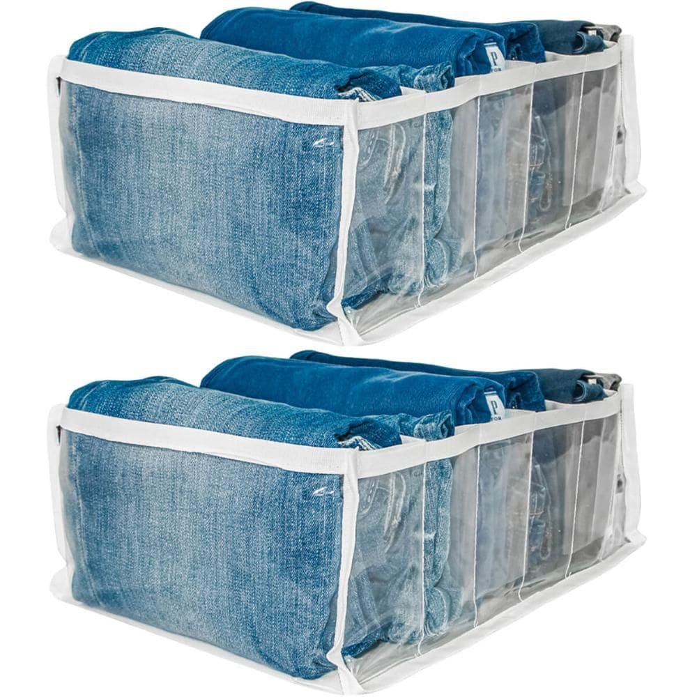 Kit 2 Colmeias Organizadoras para Calças com 6 Divisórias para Gavetas Armários Closet