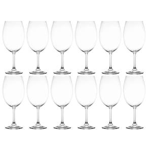 Jogo 12 Taças Cristal Vinho Tinto Branco Rose 580ml Degustação Mesa Posta Lyor