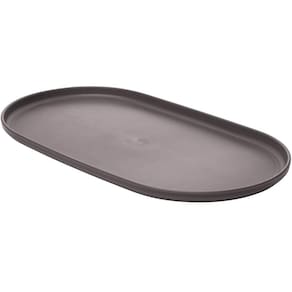 Kit 15 Travessa Oval Bambu Plástico 30x17cm Prato Servir Pet