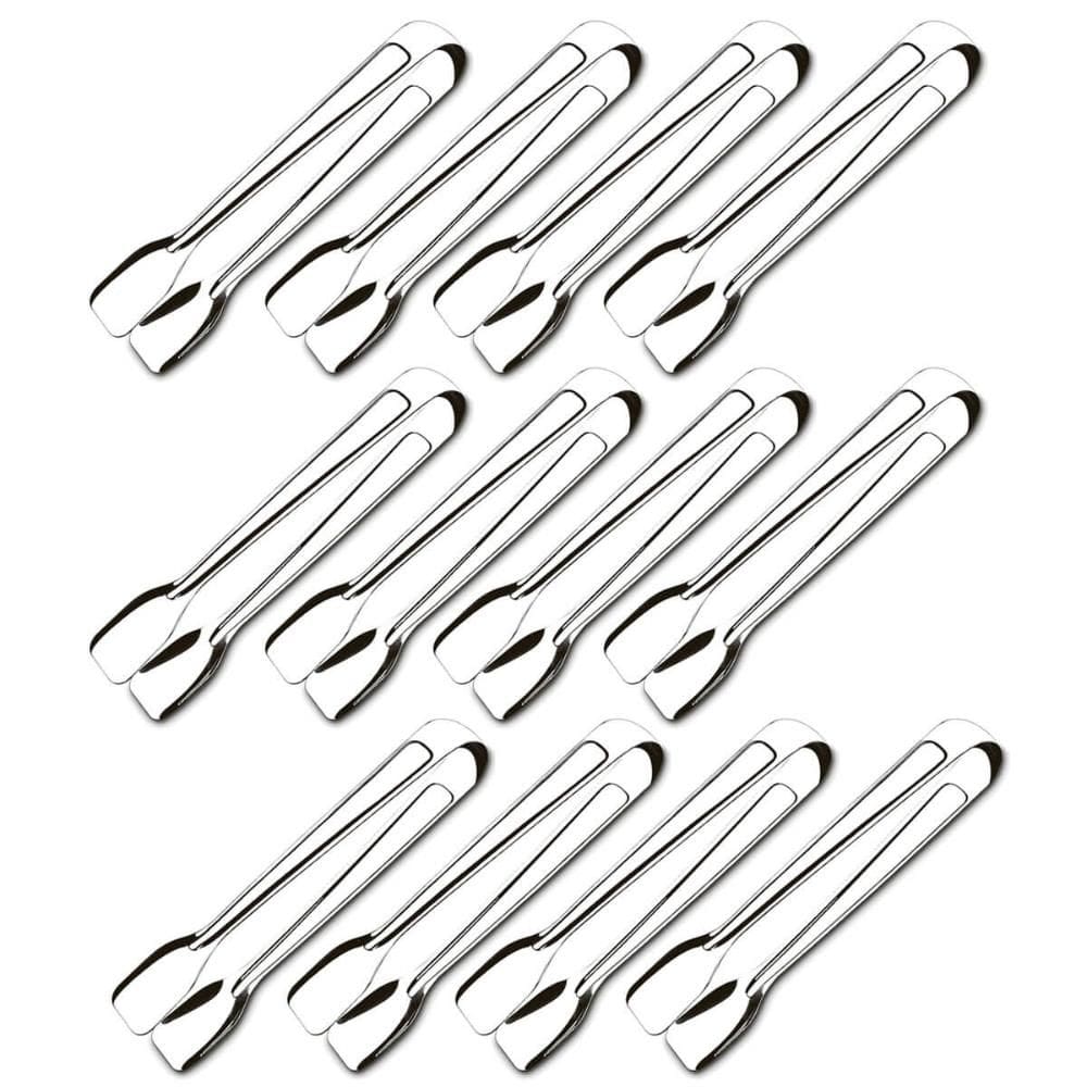 Kit 12 Pegadores de Aço Inox 18cm Churrasco Salada Frios Pinça para Gelo Brinox