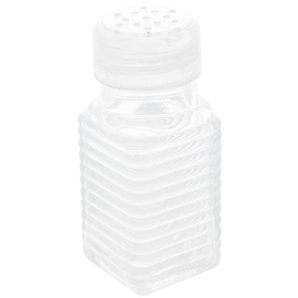 24 Saleiros de Vidro 80ml Restaurante Tampa Plástica Dosadora Porta Temperos Pimenteiro