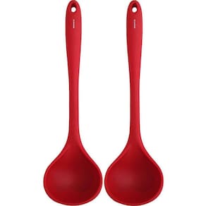 2 Conchas Vermelhas Silicone Cozinha Talher Servir Molhos Utensílio de Cozinha