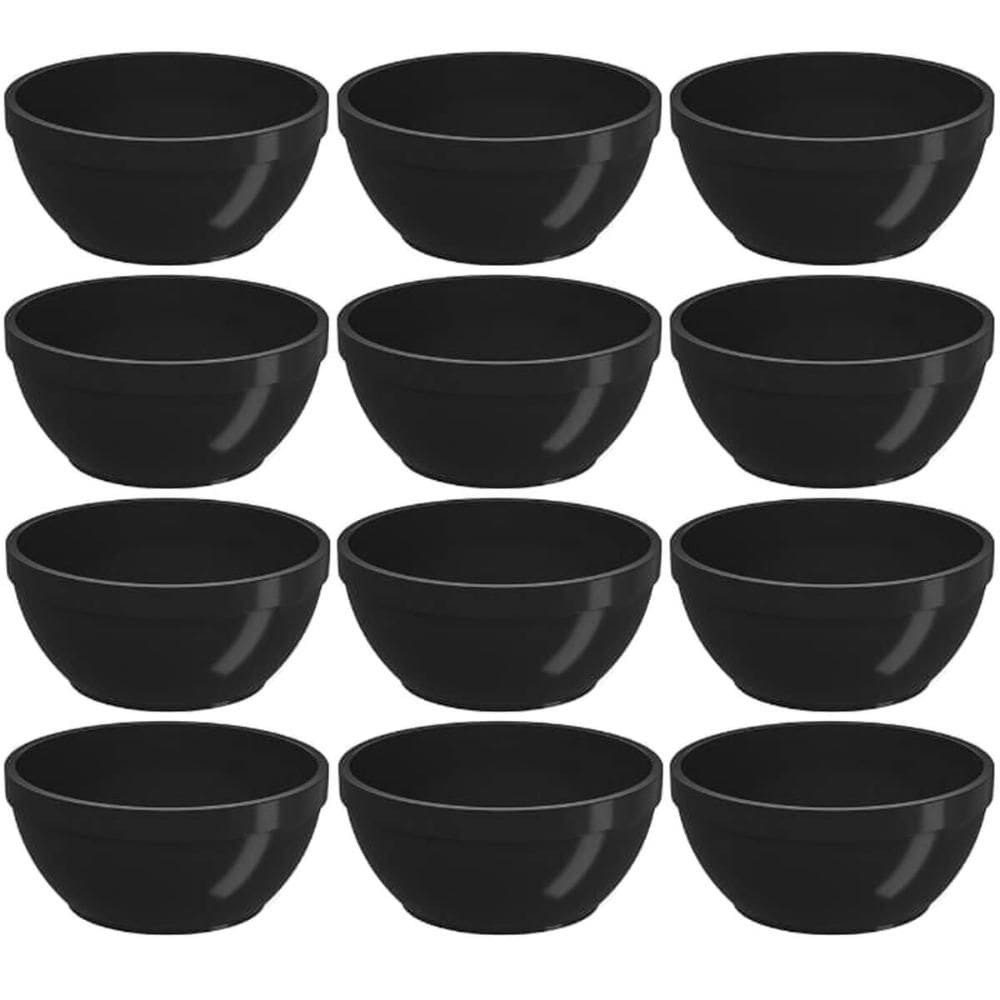 12 Cumbucas Redondas 300ml Servir Restaurante Mini Bowl Petiscos Preto Uno Coza