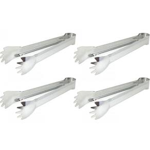 Kit 4 Pegadores de Gelo Inox 18cm para Buffets Frutas Frios