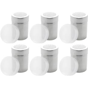 Kit 6 Saleiros Lyor Inox com Dosador Tampa Plástica Porta Sa