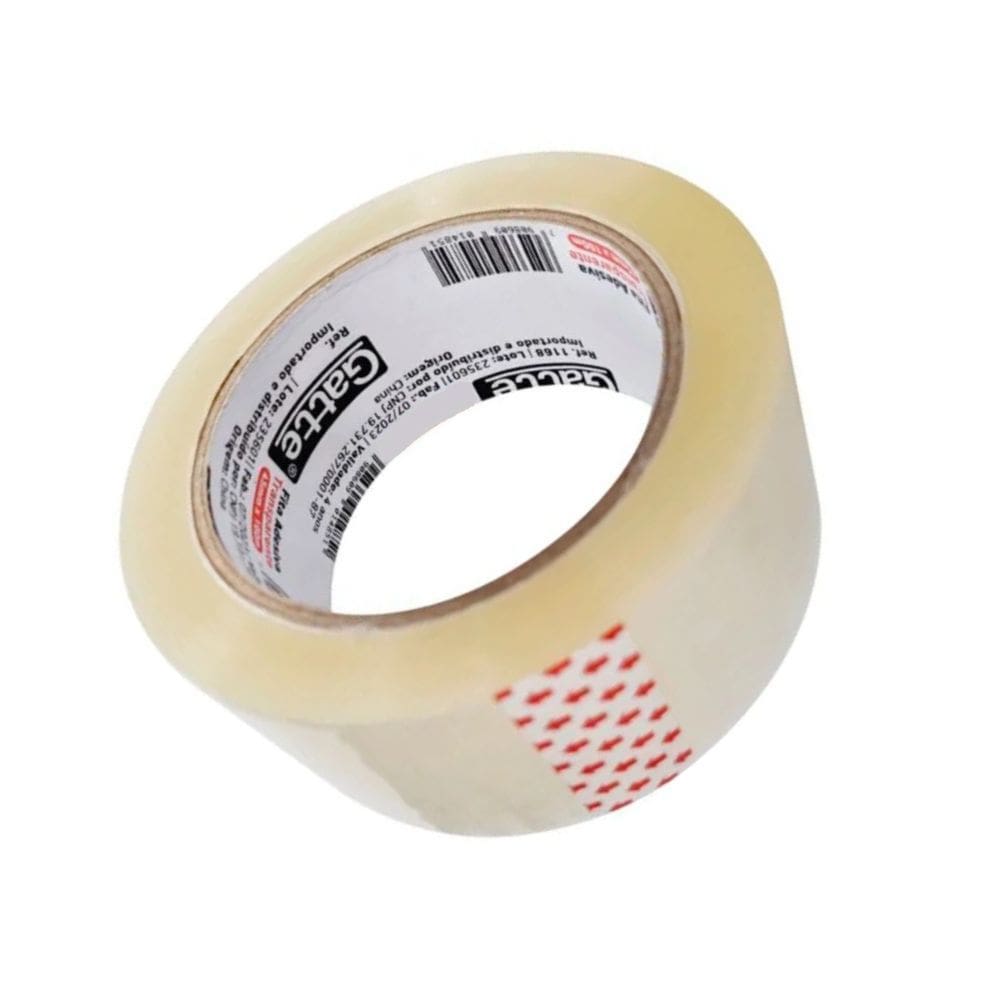 Fita Adesiva Transparente 48mm x 250m Rolo de Alta Aderência Resistente Unidade  - Gatte