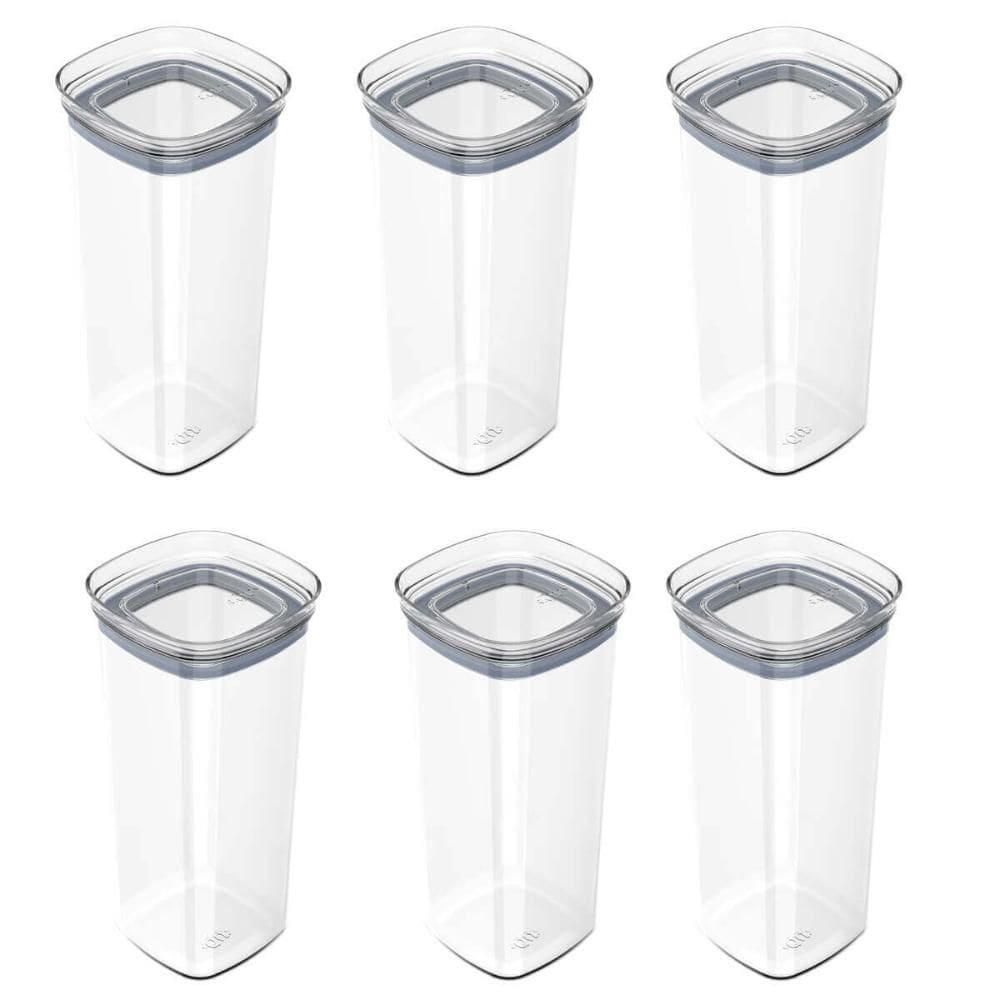 Conjunto De 6 Potes Com Vedação Herméticos Em Silicone 1,5l
