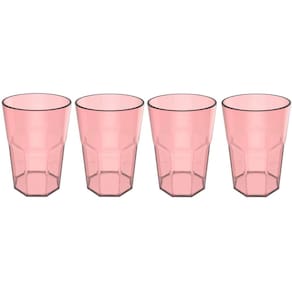 Jogo De Copos 400ml Conjunto 4 Copos Para Suco Copos Para Ág