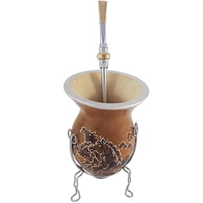 Conjunto Kit Chimarrão Mate Tererê Bomba E Cuia Com Tripé
