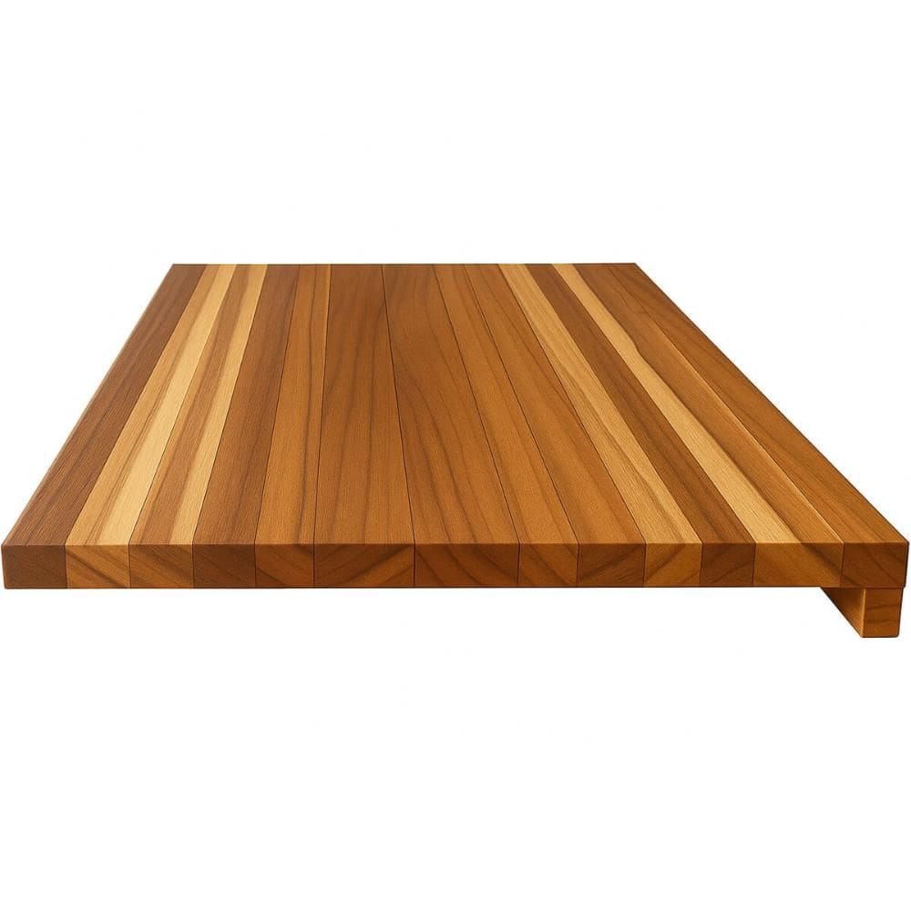 Tábua de Corte 35cm com Encaixe L Madeira Teca Prancha de Ca
