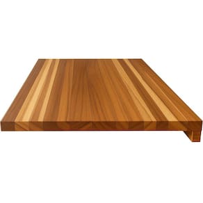 Tábua de Corte 35cm com Encaixe L Madeira Teca Prancha de Ca