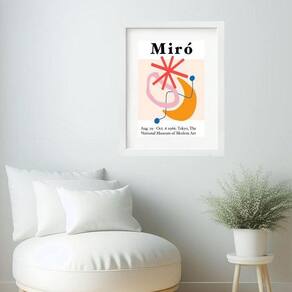 Quadro Arte Poster Miró- 60X48Cm
