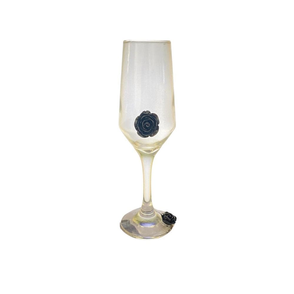 Taça Dama Da Noite Rosa Negra Champagne 186Ml