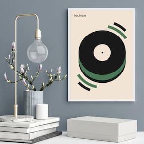 Quadro Bauhaus Green Poster - Musical Happiness 45X34Cm
