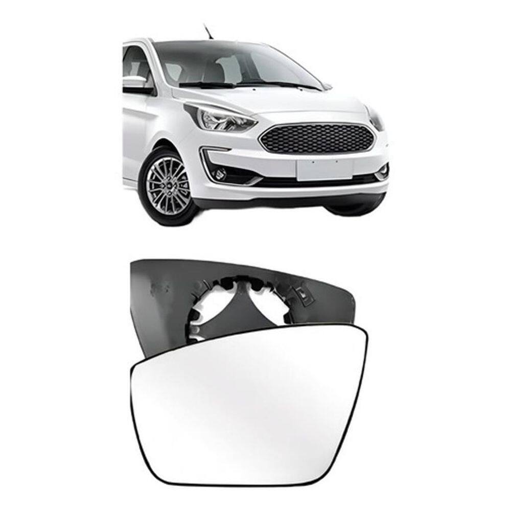 Vidro Lente Retrovisor Ford Ka 2015 Até 2020 - Esq/Mot