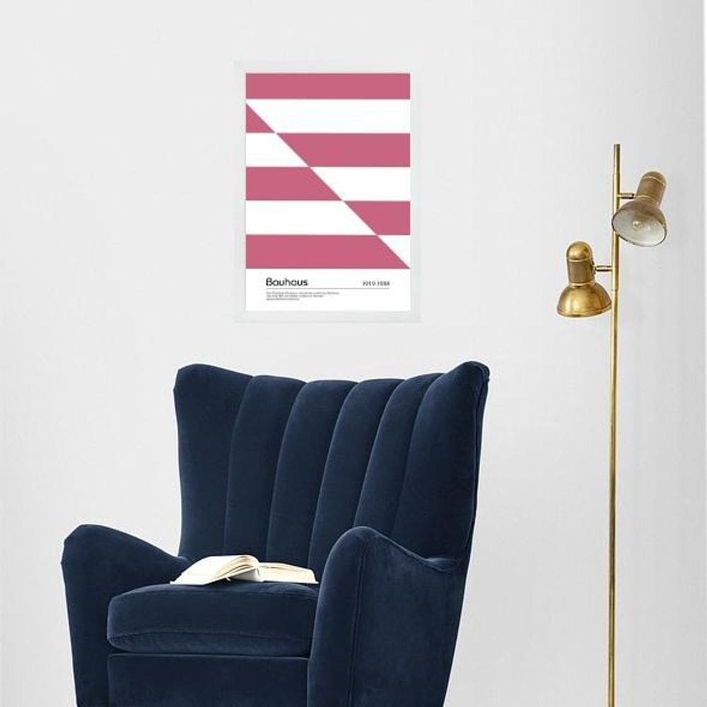 Quadro Modern Pink Bauhaus Poster 24X18Cm