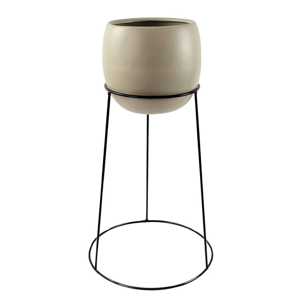 Vaso Com Suporte Cônico 60Cm Para Chão Decoração