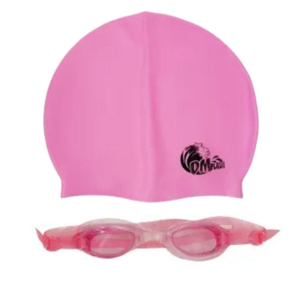 Kit De Natação Dm Toys Com Touca Óculos E Estojo Dms5477