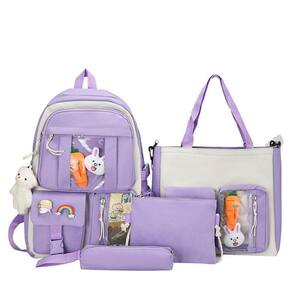 Mochila Grande Com Kit Escolar Completo 4 Pçs Viagem Passeio