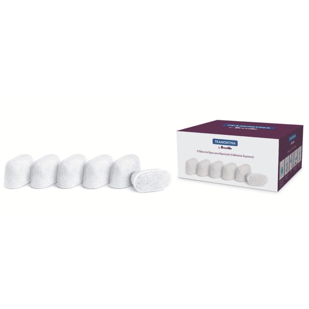 Filtros de Água para Reposição Cafeteira Express 6 Unidades Tramontina by Breville 69066/900