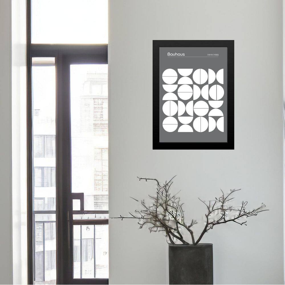 Quadro Bauhaus Grey Modern Poster - Upset Circles 24X18Cm