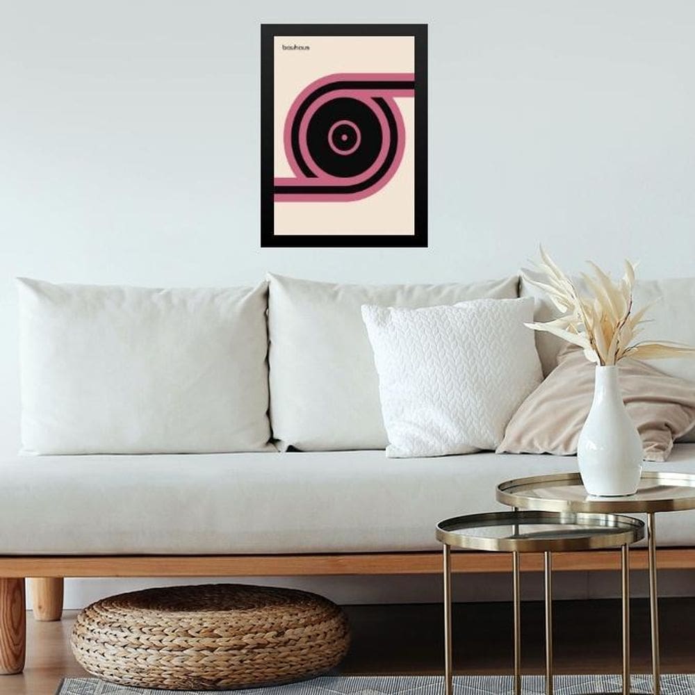 Quadro Bauhaus Pink Poster - Roll Disc 33X24Cm