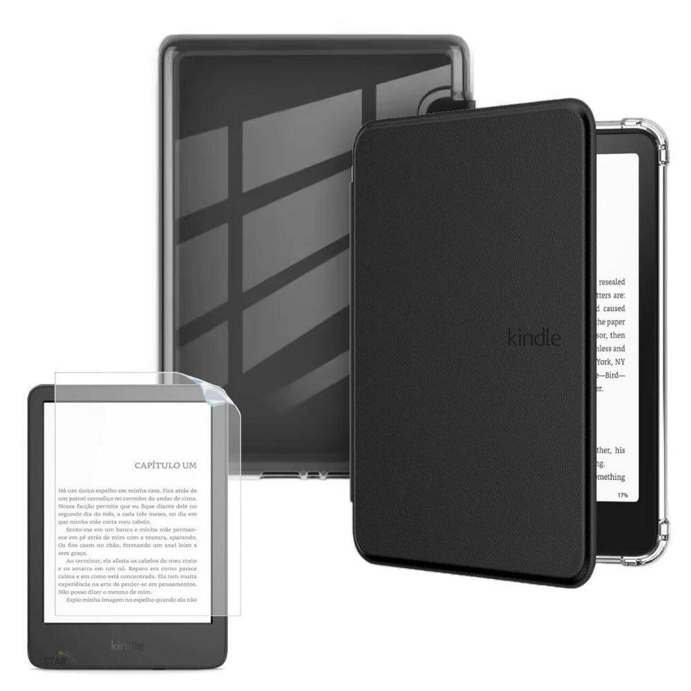 Capinha Acrílico Para Kindle Paperwhite 12 Sa568B + Película