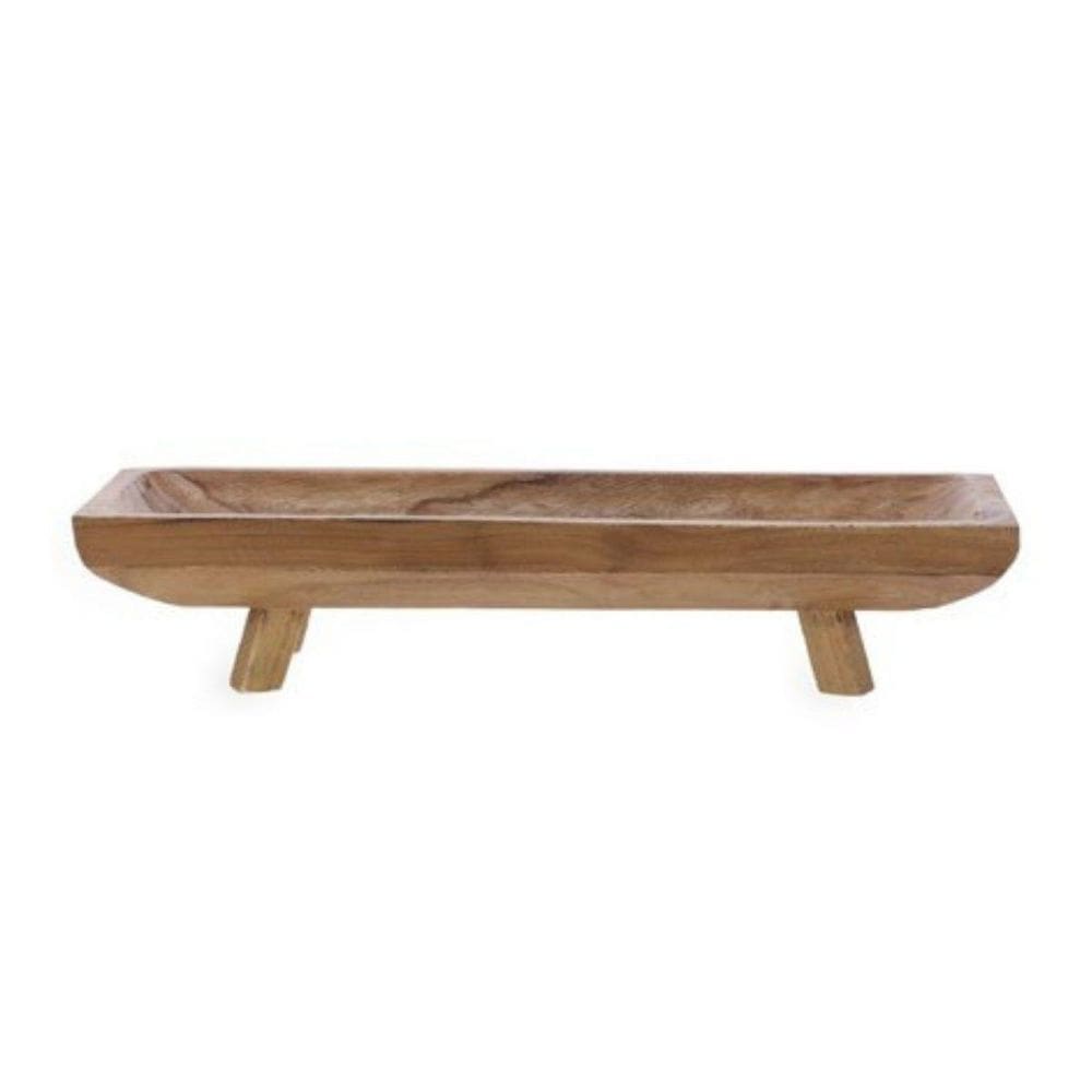 Centro De Mesa Em Madeira 19049 Mart 12,5X64,5X 20,5Cm