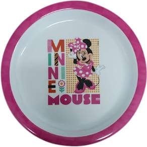 Prato Fundo Infantil Disney Minnie Meninas Melamine 21Cm