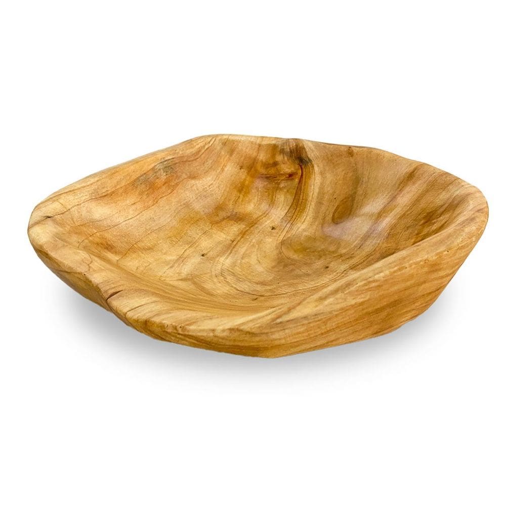 Centro De Madeira Natural Decoração Mesa 25Cm