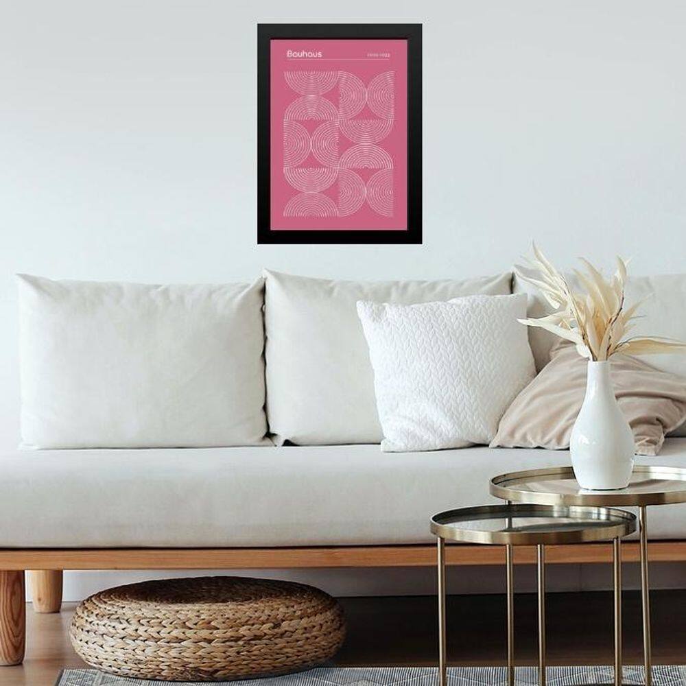 Quadro Bauhaus Poster - Inverted Circles Pink 24X18Cm