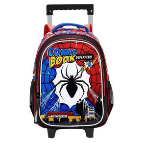 Mochila De Rodinhas Escolar Infantil Spider Comic Book Hero