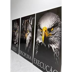 Trio Quadros Motivação Premium 90X50Cm