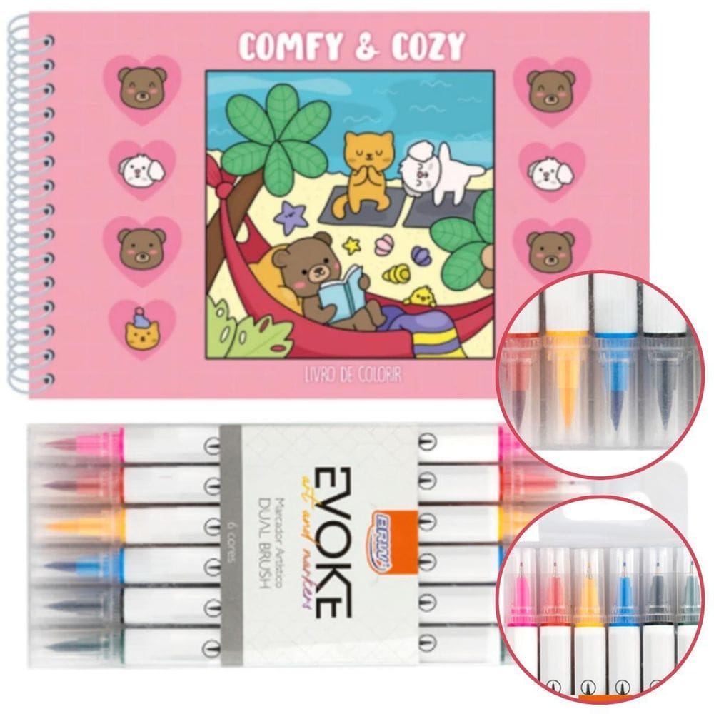 Livro Bobbie Goods Infantil Comfy & Cozy Com 6 Marcadores