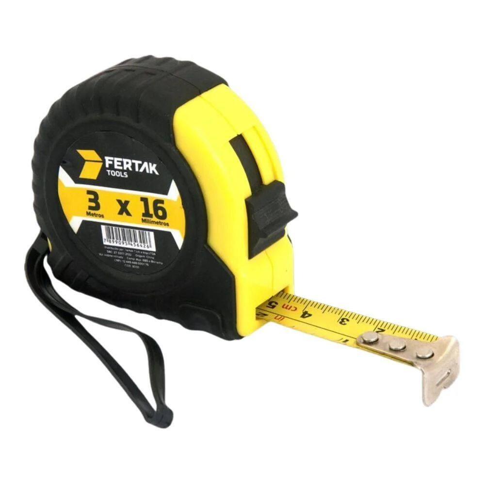 Trena Emborrachada 3Mx16Mm Profissional Fertak Kit Com 6 Un