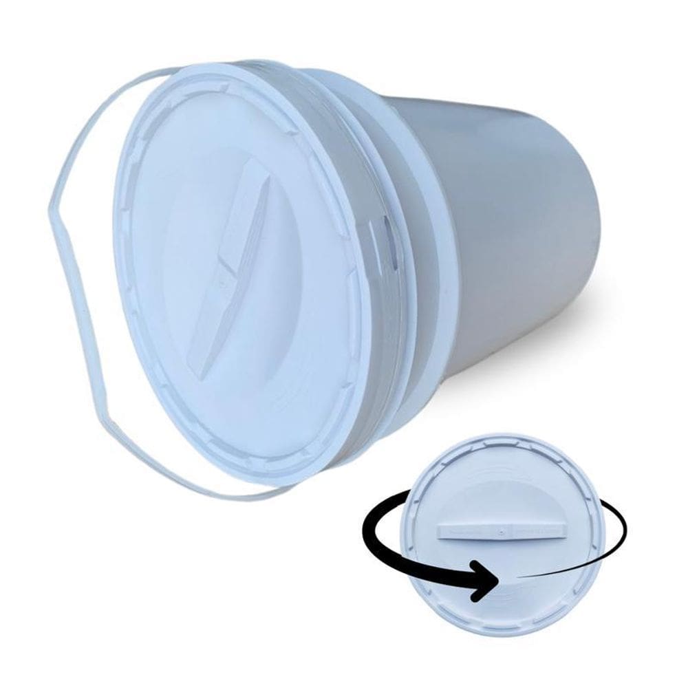 Pote Para Gato 20 Litros Tampa Rosca-Kit 18 Pçs