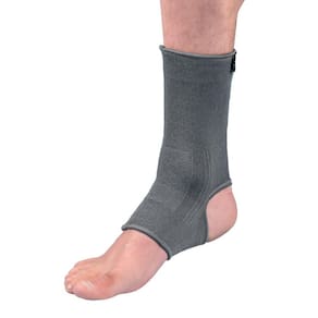 Tornozeleira Esportiva Elástica Cinza Bilateral