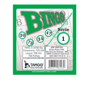 Bloco Bingo Color Verde 6003 - Tamoio