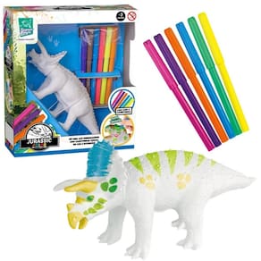 Brinquedo Para Pintar Jurassic Color Triceratops Dinossauro
