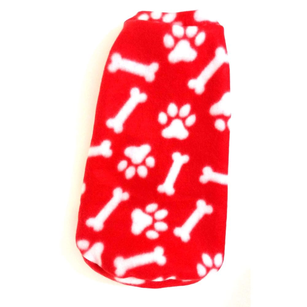 Roupa Capa Soft Para Cães Vermelho Estampa Branca Tamanho M