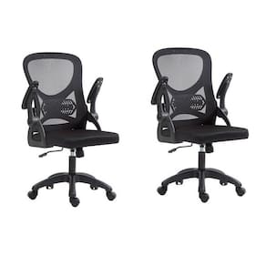 Kit com 2 Cadeira Escritório Diretor Office Columbus com Tela Mesh Preto