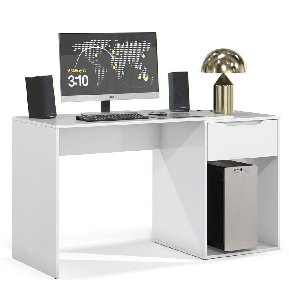 Mesa Escrivaninha 1 Gaveta com Suporte para CPU Flop