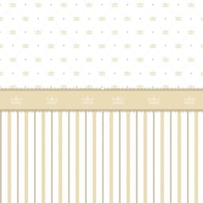 Papel De Parede Dourada Com Coroa Quarto Infantil Adesivo